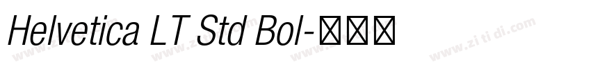Helvetica LT Std Bol字体转换